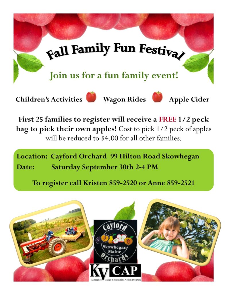 fall family fun festival in skowhegan flyer