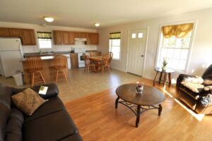 cony village interior photo of living dining room kitchen