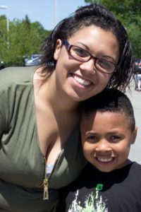 woman and young boy at 3rd annual community celebration
