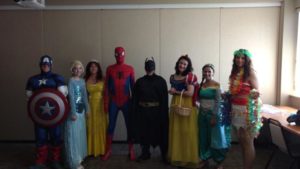 costumed characters at 3rd annual community celebration
