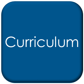 A blue, square button with rounded corners containing the word "Curriculum" in white text centered on it.